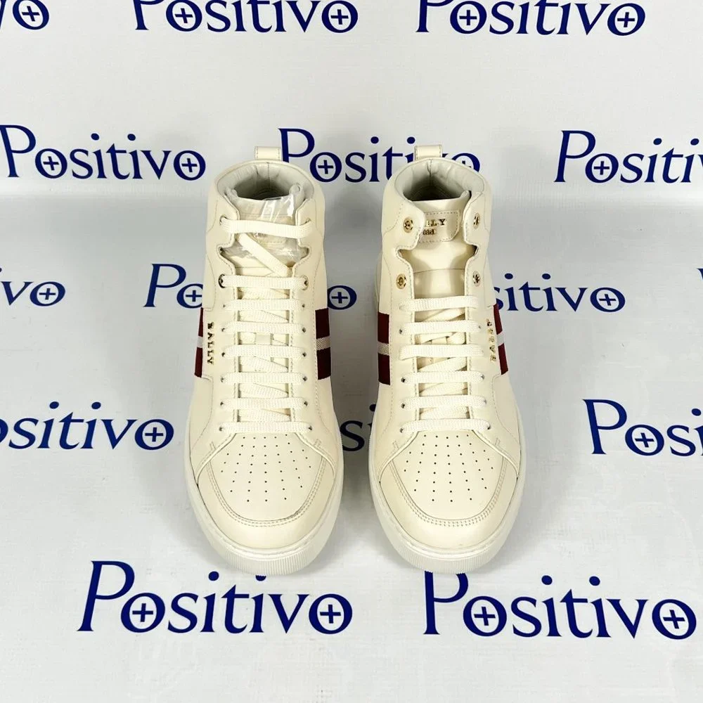 Bally Meson Bone Mid Top Leather Sneakers US 11 - Picture 3 of 9